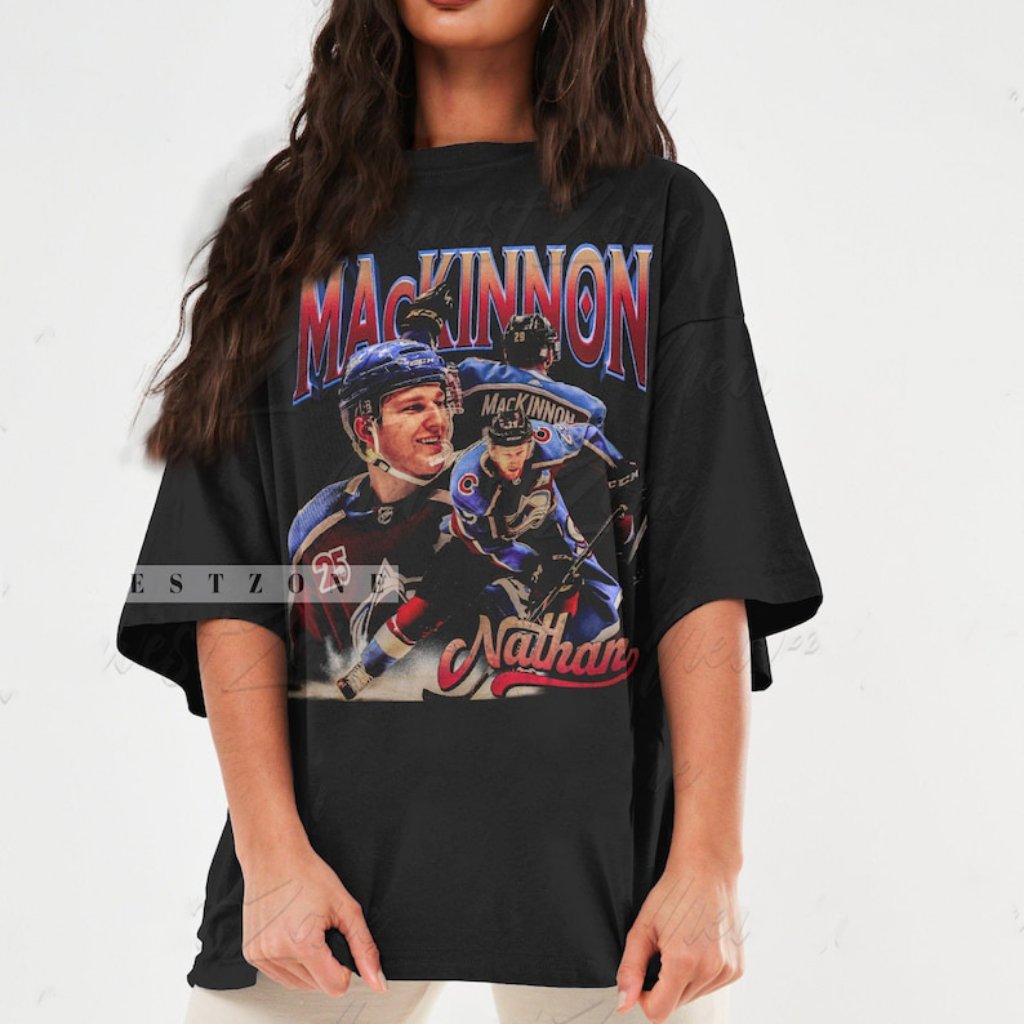 Nathan Mackinnon Shirt Ice Hockey Canadian Professional Hockey Championship Tee